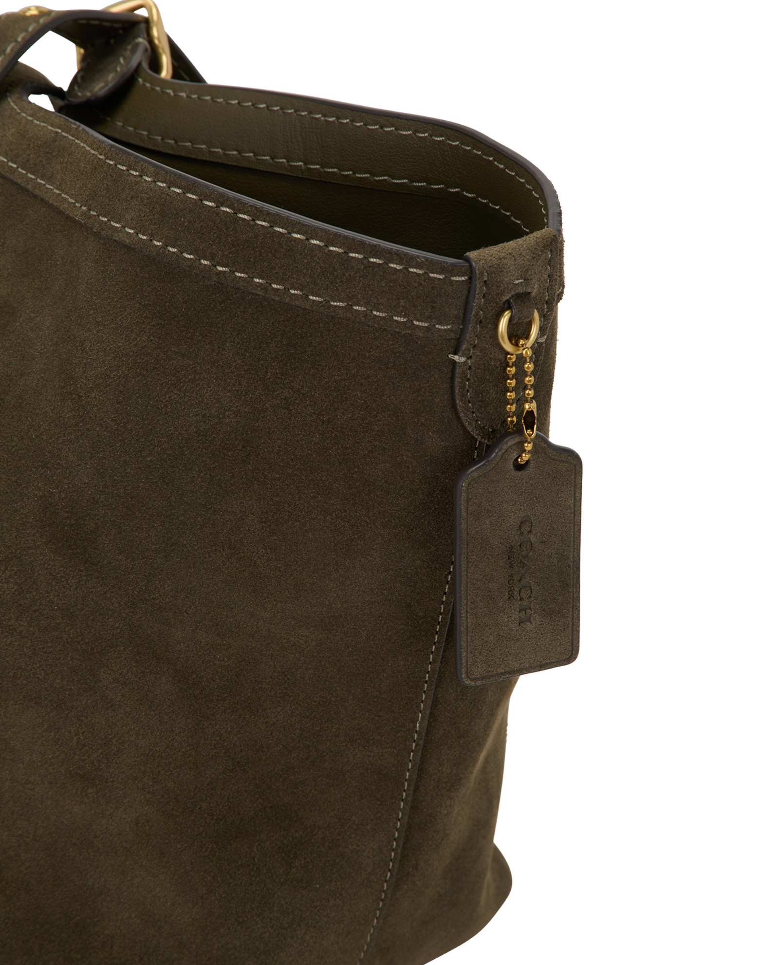 Gramercy Tote, &pound;275, Handbags, Green, Suede, Other view